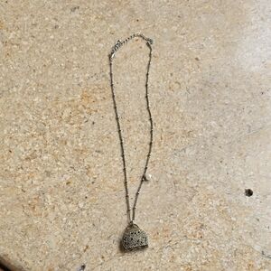 Intricate Silver Pendant Necklace With Locker